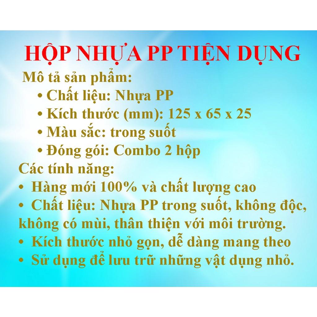 Combo 2 Hộp Nhựa PP (12.5 x 6.5 x 2.5) cm