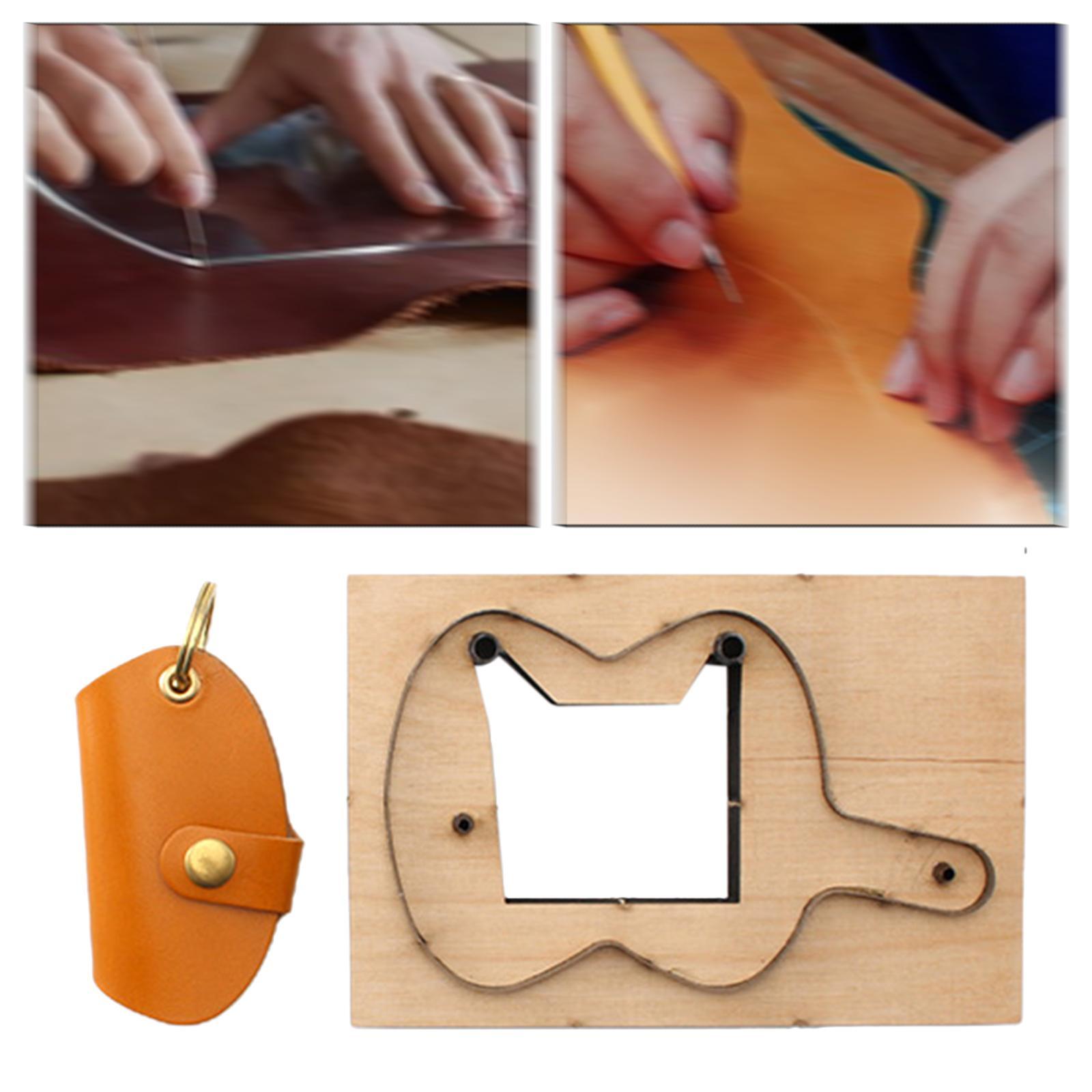 Leather Keys Bag Template Wooden DIY Handmade Punch Tool Key Purse Templates