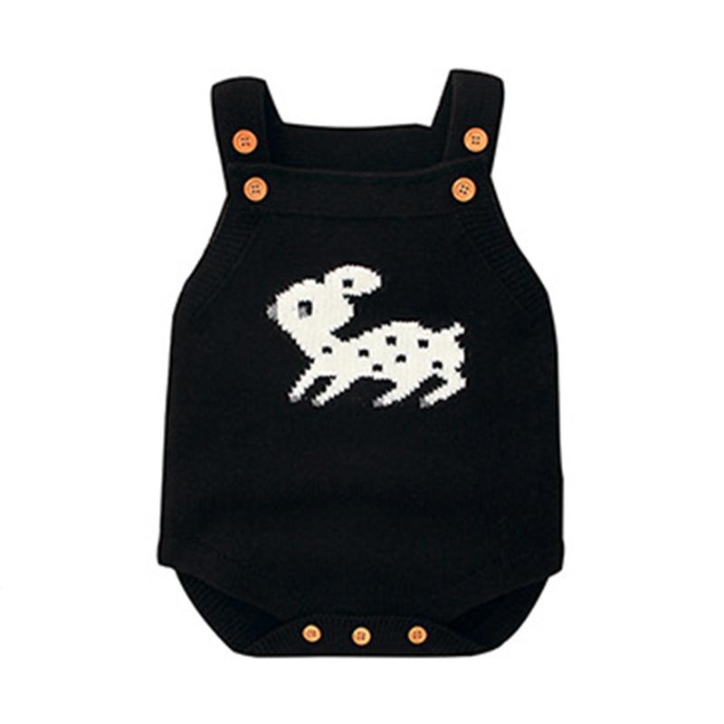 Mùa Thu Giáng Sinh Hươu Bé Trai Bé Gái Tam Giác Rompers Trẻ Sơ Sinh Áo Liền Quần Sơ Sinh Bé Trai Quần Áo Bé Gái Đan Rompers