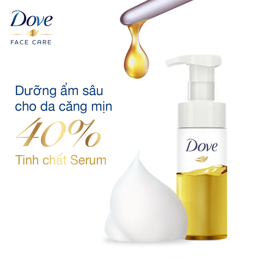 Mousse Rửa Mặt 3 Trong 1 Dove Giúp Tẩy Trang, Làm Sạch Lỗ Chân Lông Và Dưỡng Ẩm Cho Da 135ml