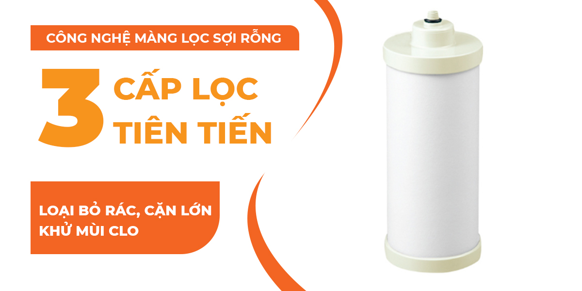 Máy Lọc Nước Nhật Bản KITZ LOAS-N3 (Loại thương mại - Sử dụng màng lọc sợi rỗng - Made in Japan) - Hàng chính hãng