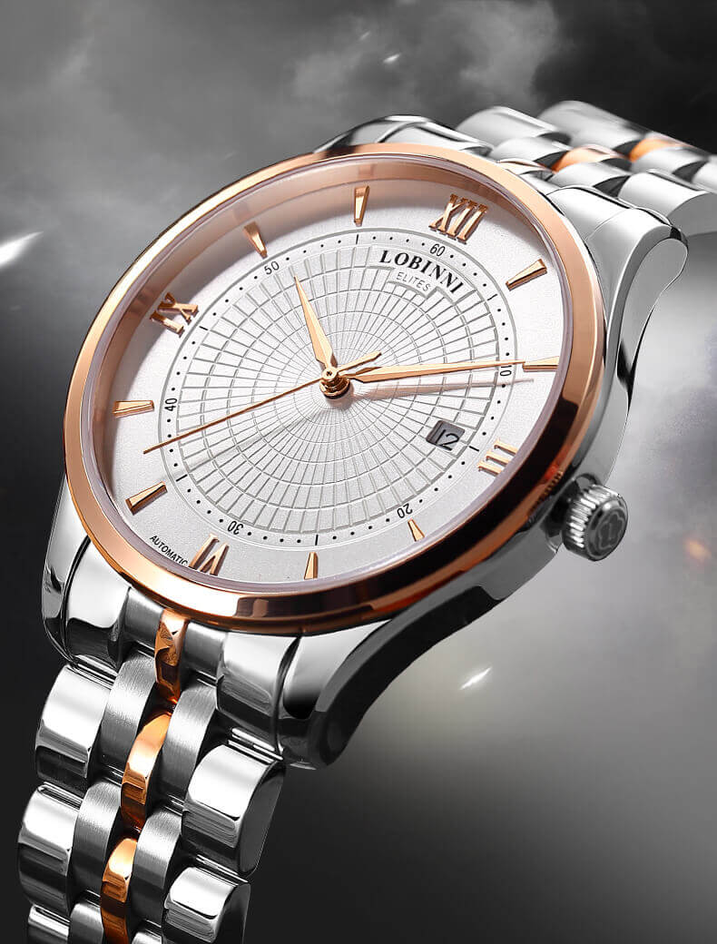 Đồng hồ nam chính hãng LOBINNI L1780-1 Fullbox, Kính sapphire ,chống xước,chống nước,dây kim loại thép không gỉ 316L, máy cơ (Automatic), Mới 100%,Bảo hành 24 tháng