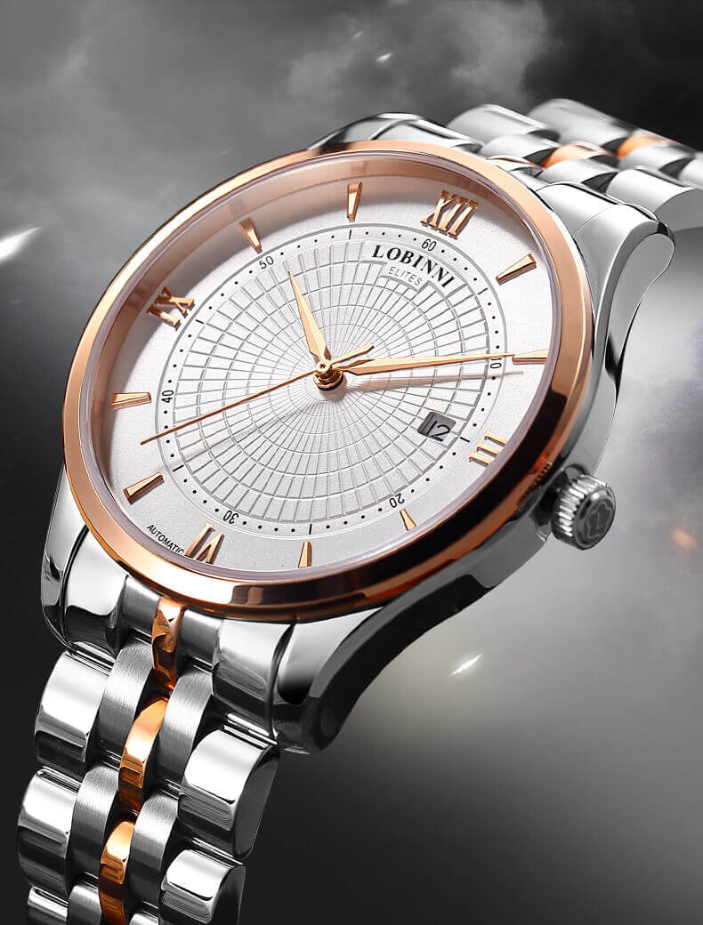 Đồng hồ nam chính hãng LOBINNI L1780-1 Fullbox, Kính sapphire ,chống xước,chống nước,dây kim loại thép không gỉ 316L, máy cơ , Mới 100%,Bảo hành 24 tháng