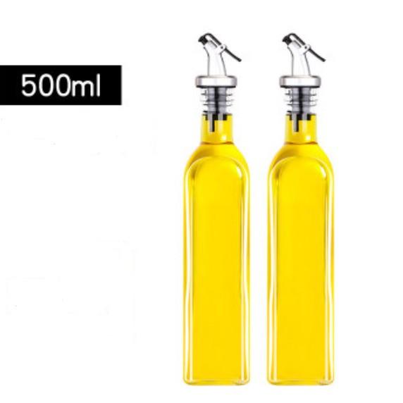 Chai thủy tinh đựng, chiết rót dầu ăn 500ml