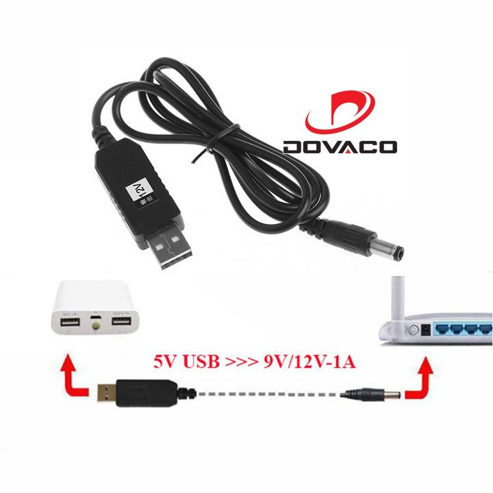 Cáp chuyển đổi điện áp từ cổng USB 5V sang 12V