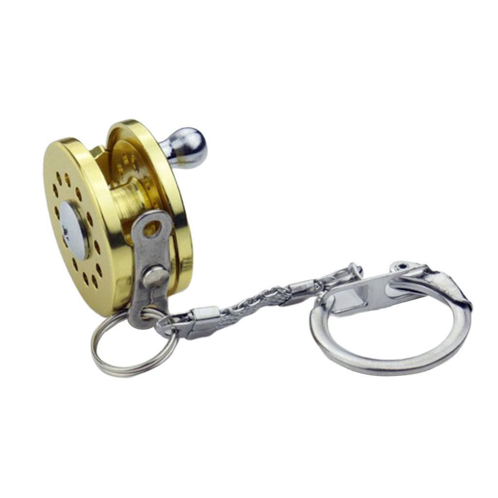 Aluminum Alloy Key Mini Fishing Chains Pendant Decoration Gold