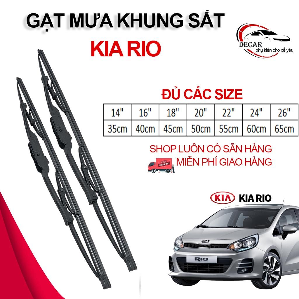 1 Cặp cần gạt mưa khung xương, chổi gạt mưa xe Kia Rio , gạt kính xe oto, thanh gạt nước mưa gạt nước kính