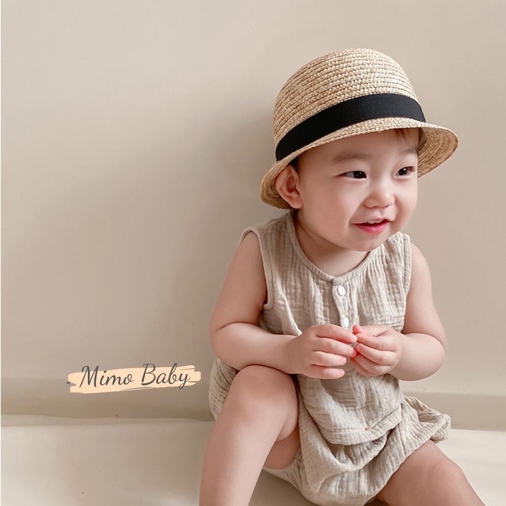Mũ cói phong cách Nhật Bản cho bé MH03 Mimo Baby