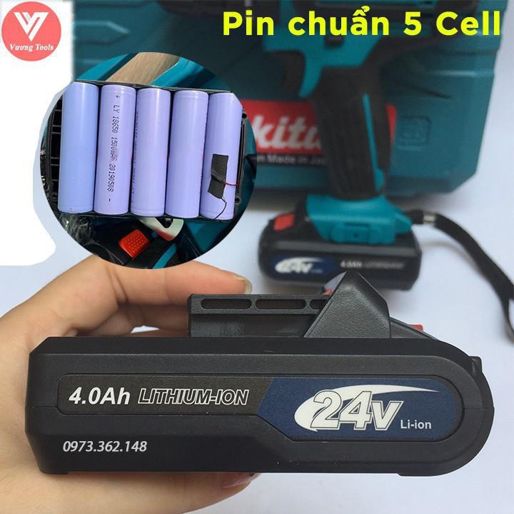 Máy Khoan Pin MAKITA 24V Có Búa, Khoan bắt vít cầm tay 27 phụ kiện