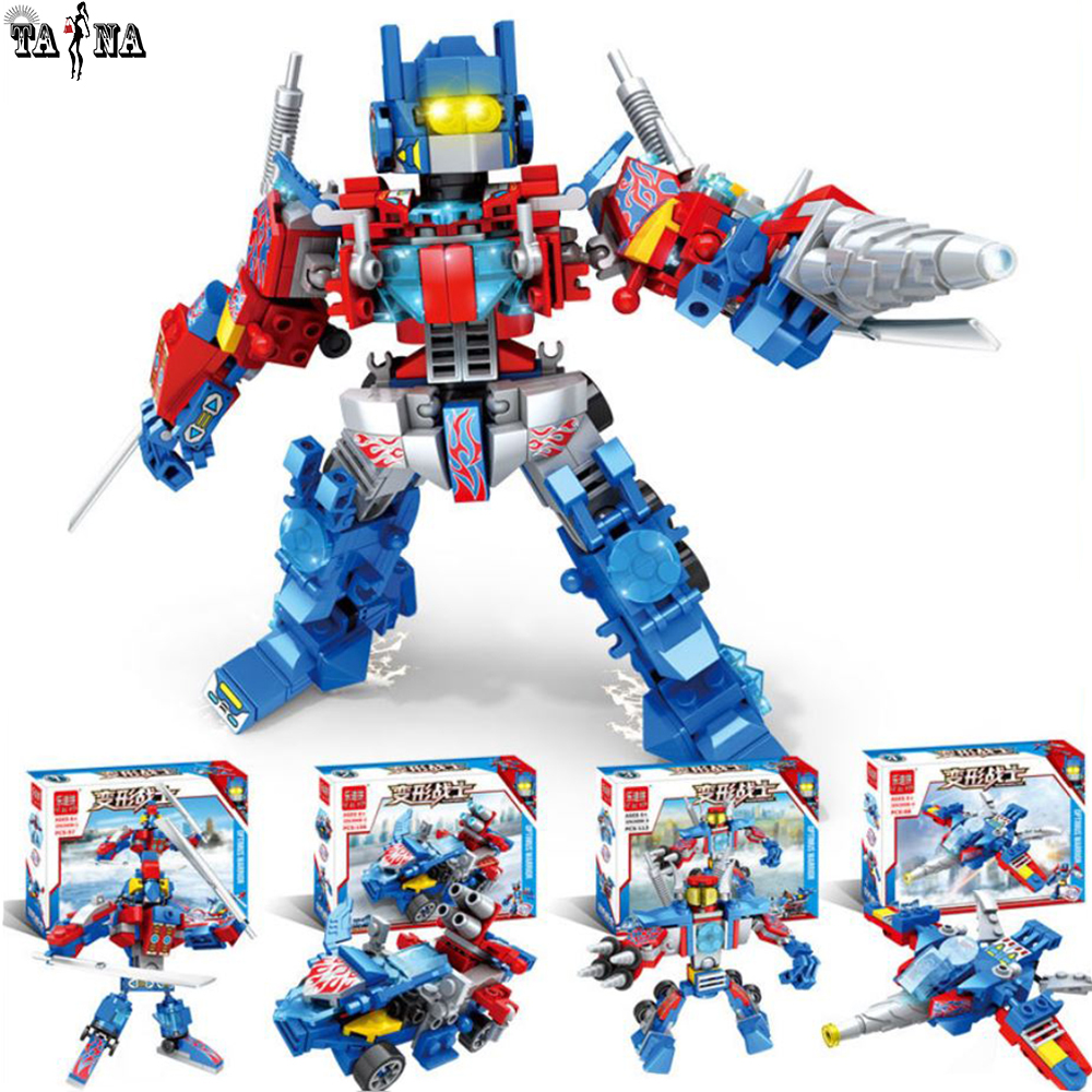 Đồ chơi lắp ráp mô hình Mech Transformation chiến binh 4in1
