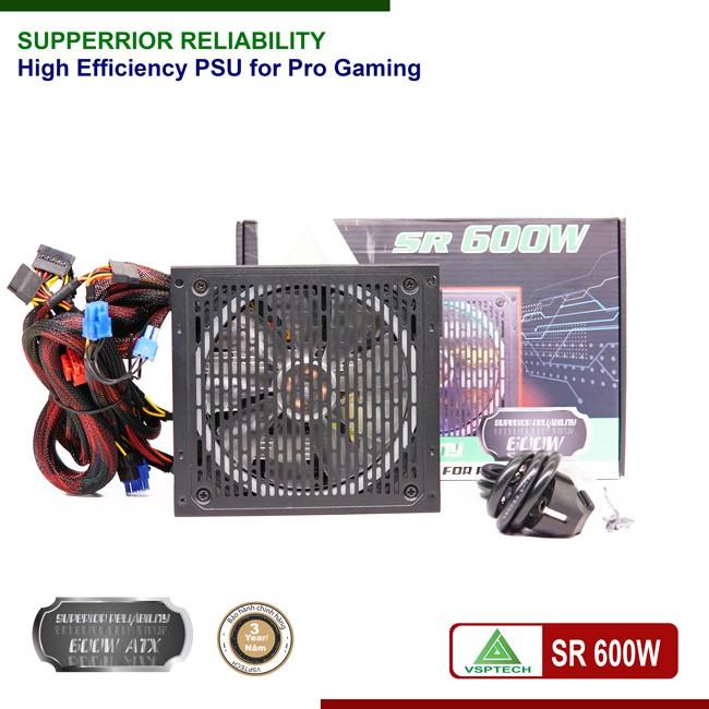 Nguồn VSP SR 600W Công Suất Thực FAN LED RGB