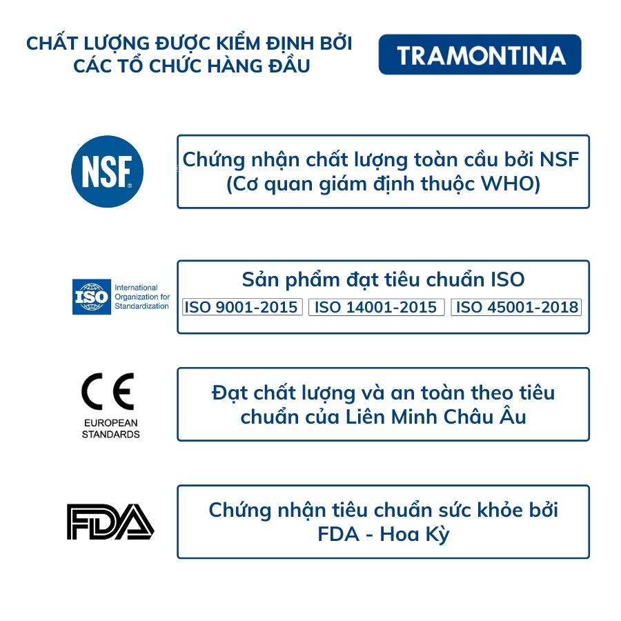 Bộ 6 Thìa Ăn Cơm Tramontina Essentials Chất Liệu Thép Không Gỉ An Toàn Cao Cấp Sản Xuất Tại Brazil