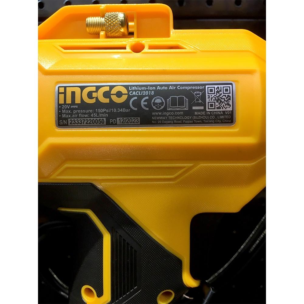Dụng cụ bơm lốp xe dùng pin 20V Ingco CACLI2018