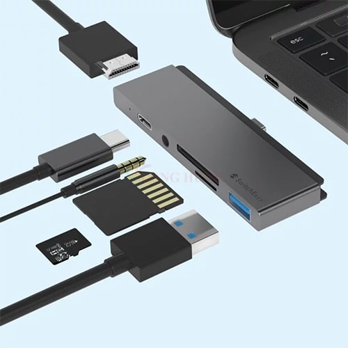 Cổng chuyển đổi SwitchDrive 6-in-1 USB-C Hub GS-105-202-253-101 - Hàng chính hãng