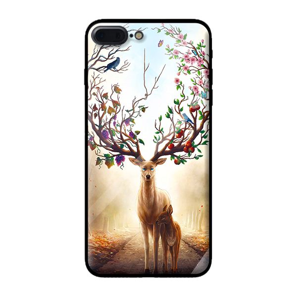 Ốp kính cho Iphone 8 Plus mẫu HƯƠU 3 - Hàng chính hãng