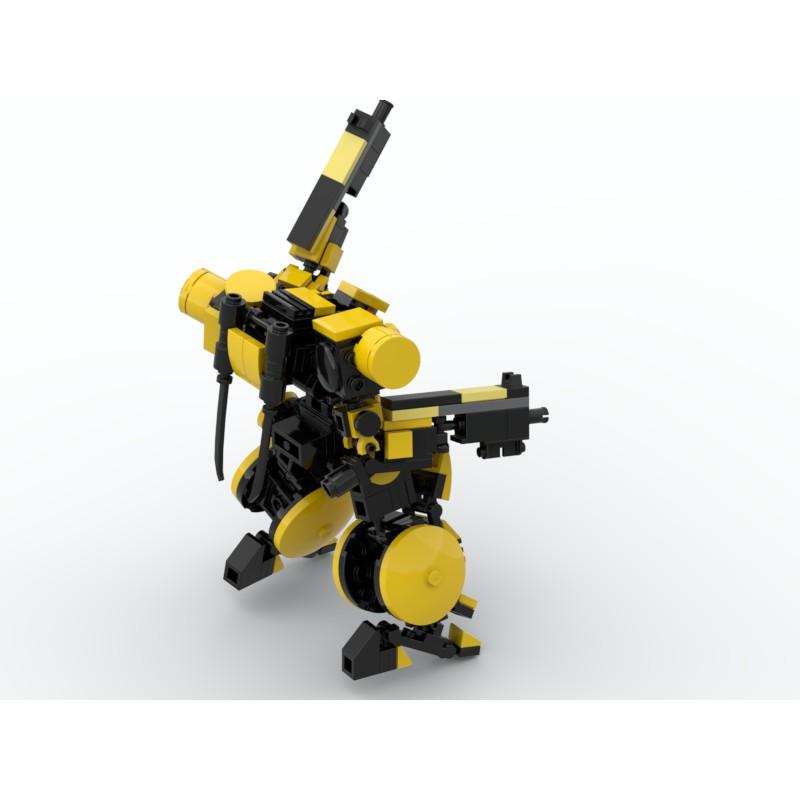 Đồ chơi lắp ráp Robot mech moc Steel Yellow