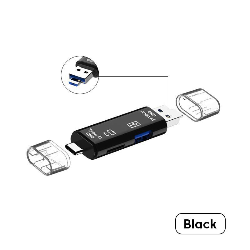 Elough OTG Micro SD Card Reader Flash Drive Smart Memory Card Reader Type C Cardreader USB C Adapter USB2.0 TF Card Adapter CF