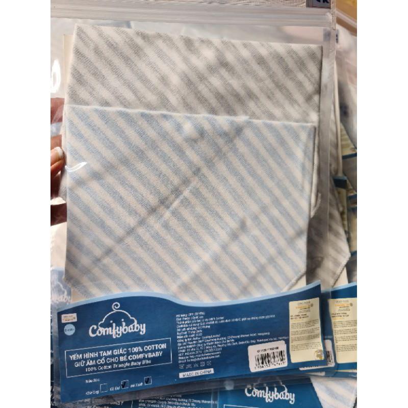 SET 2 YẾM TAM GIÁC COTTON MUSLIN GIỮ ẤM CỔ COMFYBABY (katydang)