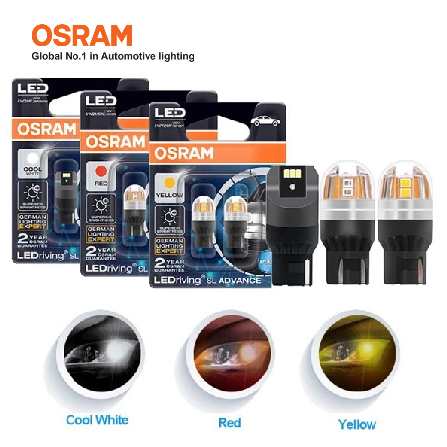 Combo 2 Bóng Đèn Led Tín Hiệu AUX OSRAM T20 12V - Nhập Khẩu Chính Hãng