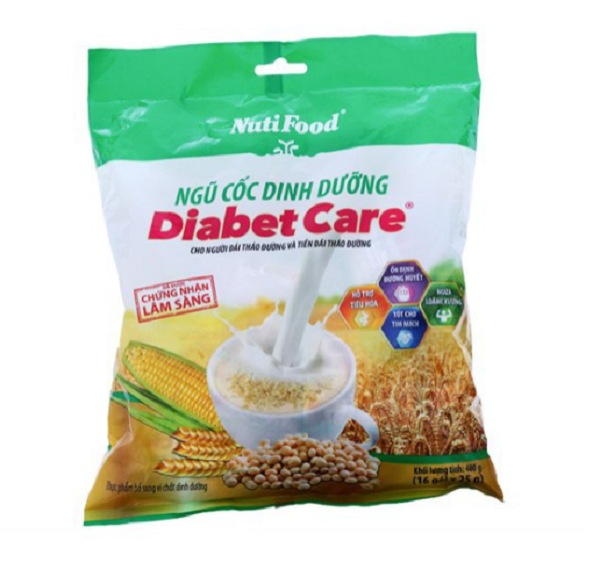 5 túi Ngũ cốc dinh dưỡng nguyên cám NutiFood Diabet Care bịch 400g - Dinh dưỡng cho người tiểu đường