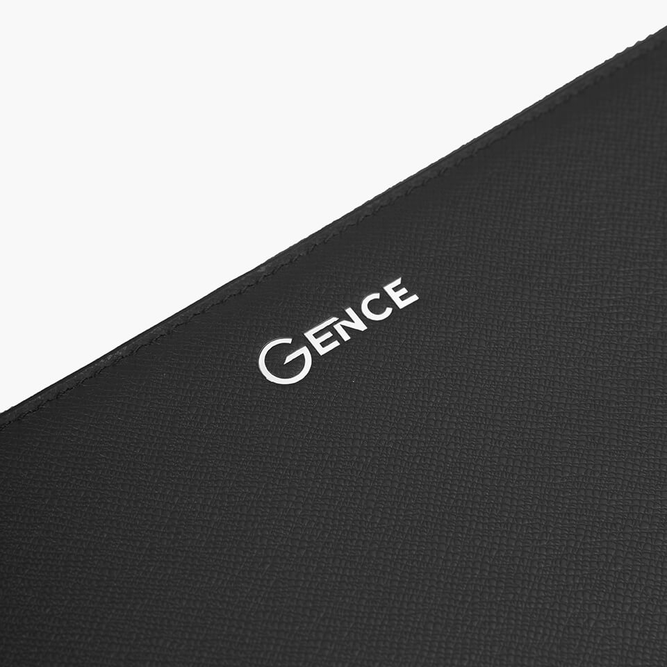 Ví Da Cầm Tay Công Sở Clutch Nam Hàng Hiệu GENCE HT21 Da Bò Cao Cấp Màu Đen