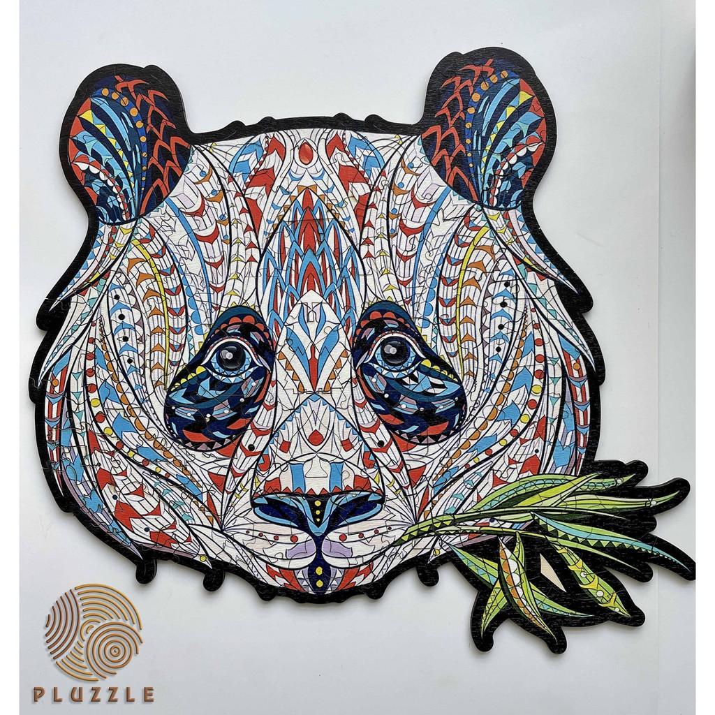 Bộ xếp hình gỗ đồ chơi puzzle ghép hình con vật độc đáo - Gấu Trúc - PZ016