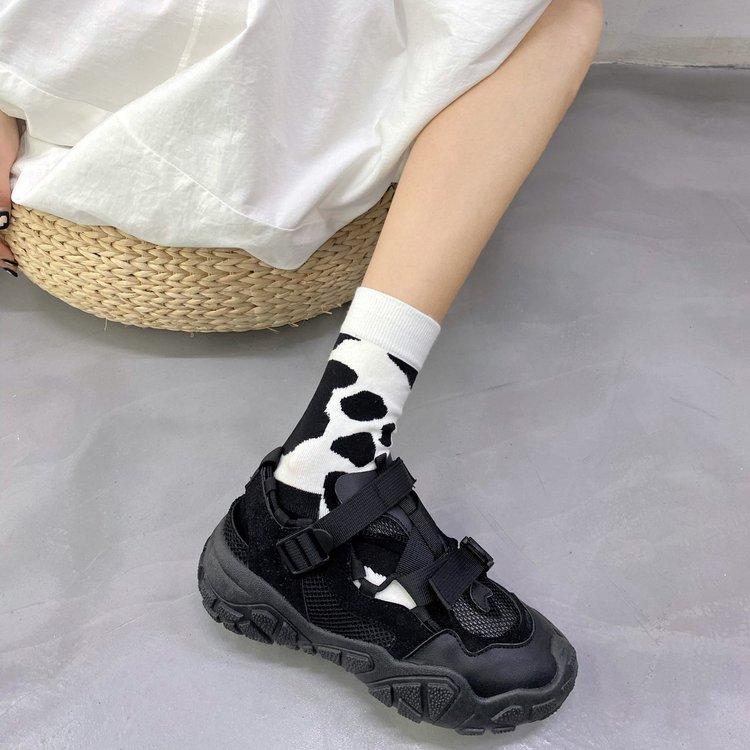 Giày Thể Thao Phối Lưới Thoáng Khí Cho Nữ