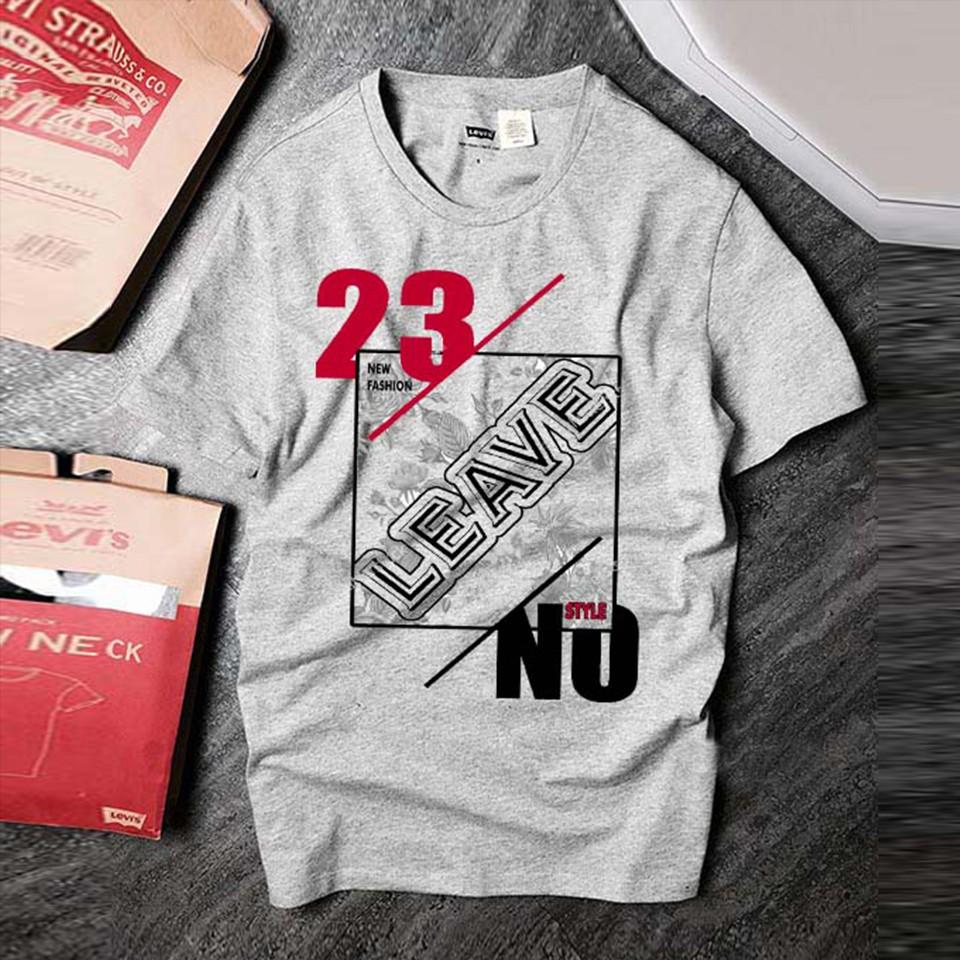 ÁO THUN NAM TAY NGẮN HỌA TIẾT LEAVE NO AT20