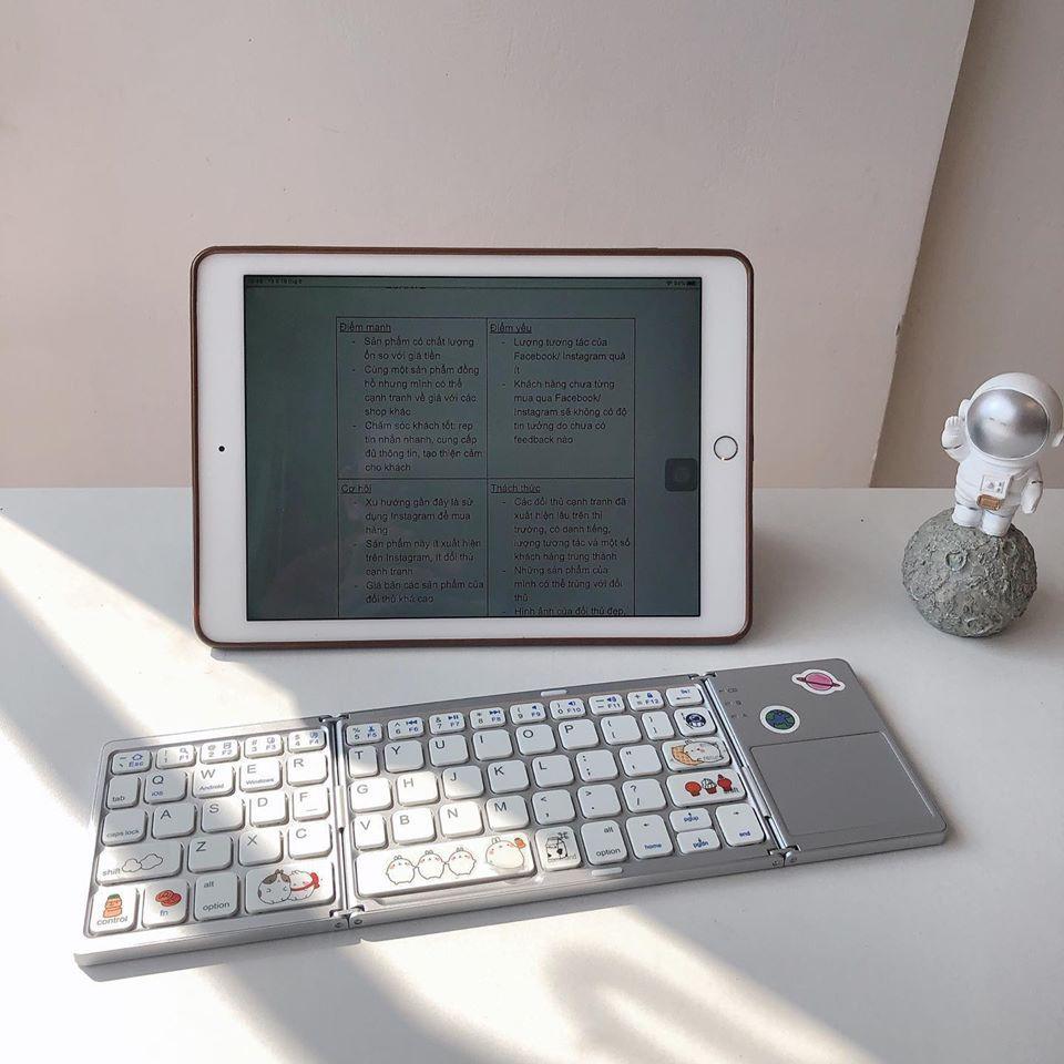Bàn Phím Mini Bluetooth Keyboard Kèm Touchpad B033 đáng yêu