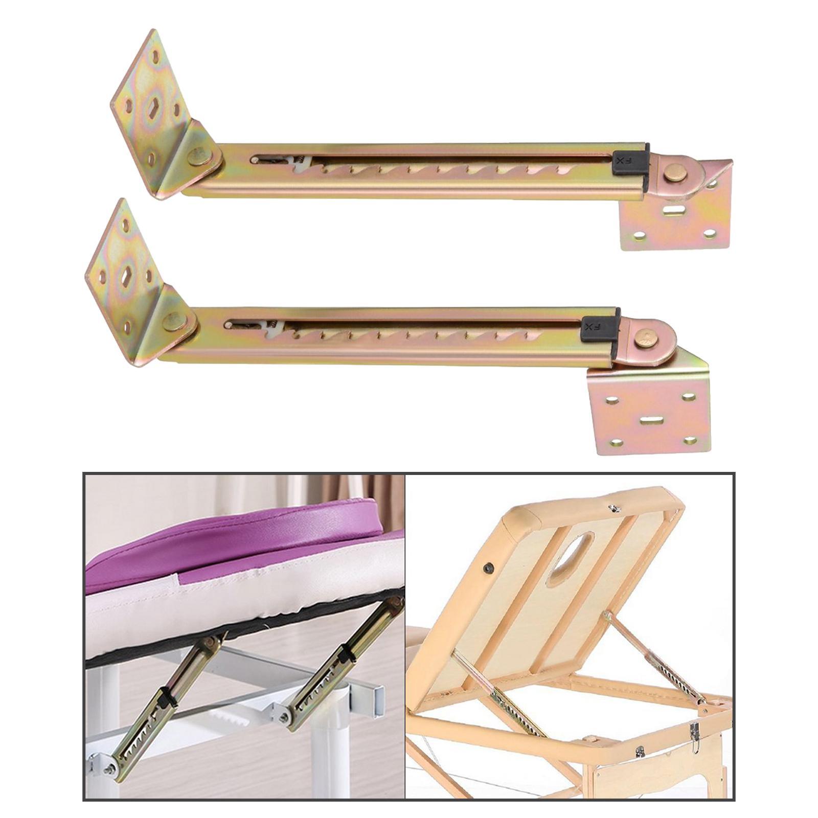 10 Gear Angle Lifting Rod Desk Hinge Adjustable, with Bracket Hardware for Cabinet