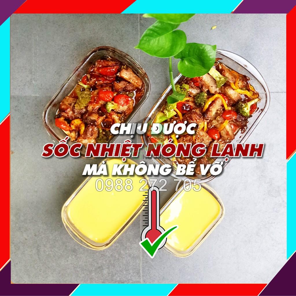 Khay nướng thủy tinh chịu nhiệt 400 độ [TẶNG KÈM NẮP]