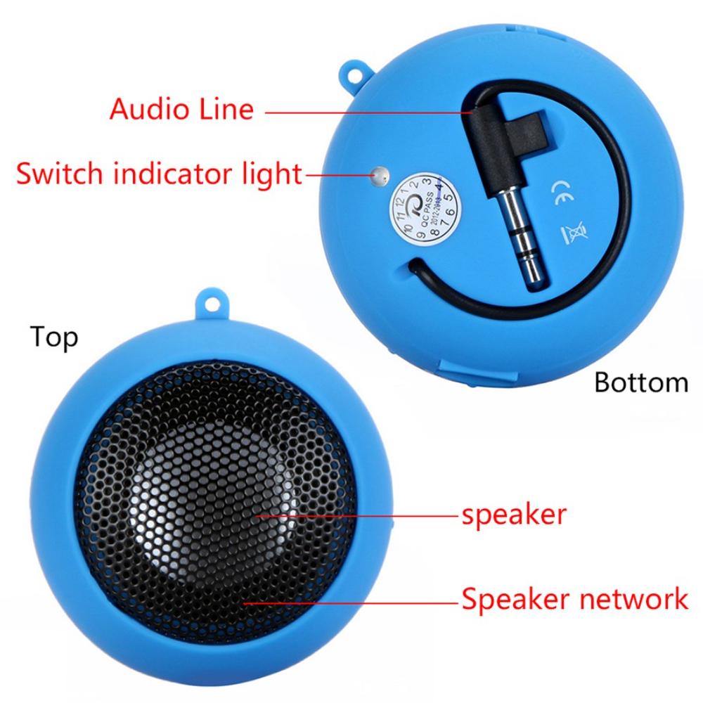 Loa lớn di động di động mini với máy nghe nhạc mp3 âm thanh âm thanh âm thanh 3,5 mm Color: Blue