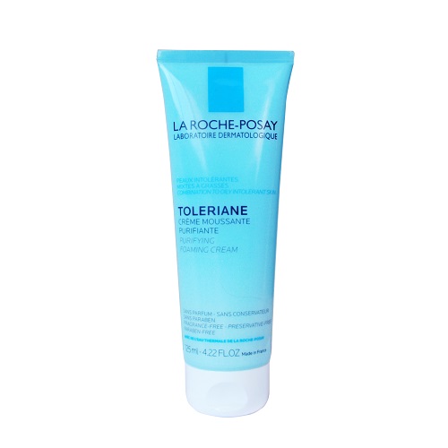 Sữa rửa mặt tạo bọt dành cho da hỗn hợp và da dầu quá nhạy cảm La Roche-Posay Toleriane Foaming Cream 125ml