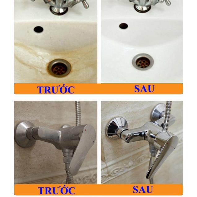 Tẩy Cặn Canxi Vách Kính - lau chùi và vệ sinh phòng tắm - thuốc Tẩy Cặn Canxi, gột rửa Nhà Tắm, Vòi Sen, gạch rất mạnh -
