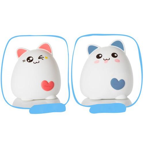 ĐÈN NGỦ SILICON HÌNH MÈO TRÁI TIM - ĐÈN DÀNH CHO CẶP ĐÔI YÊU NHAU SINH NHẬT 1/6
