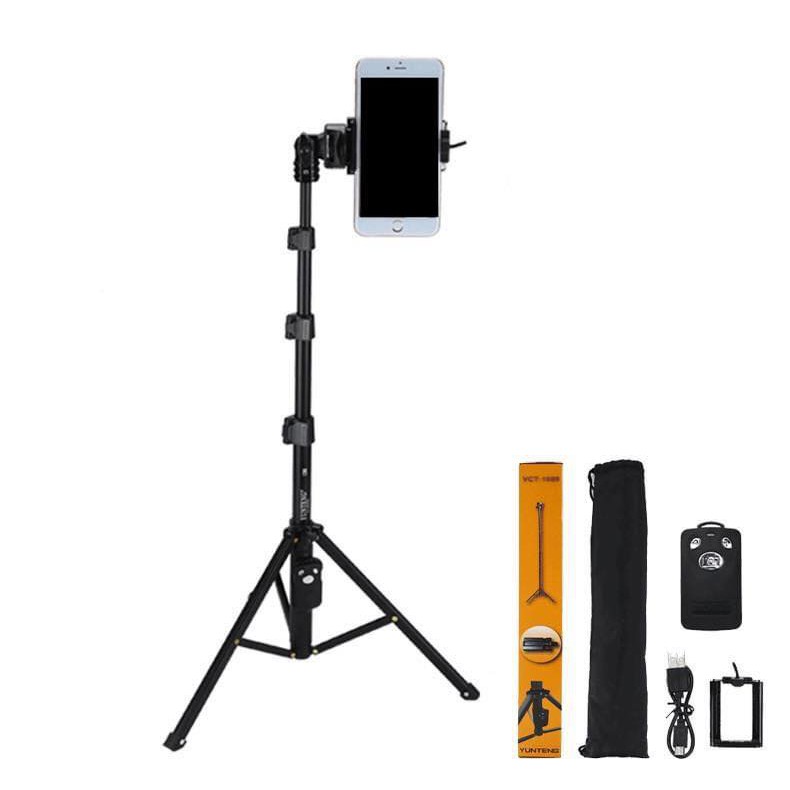 Chân Giá Đỡ Điện Thoại, Máy Ảnh Tripod Yunteng 1688 Kèm Remote Cao Cấp - Hàng Chính Hãng