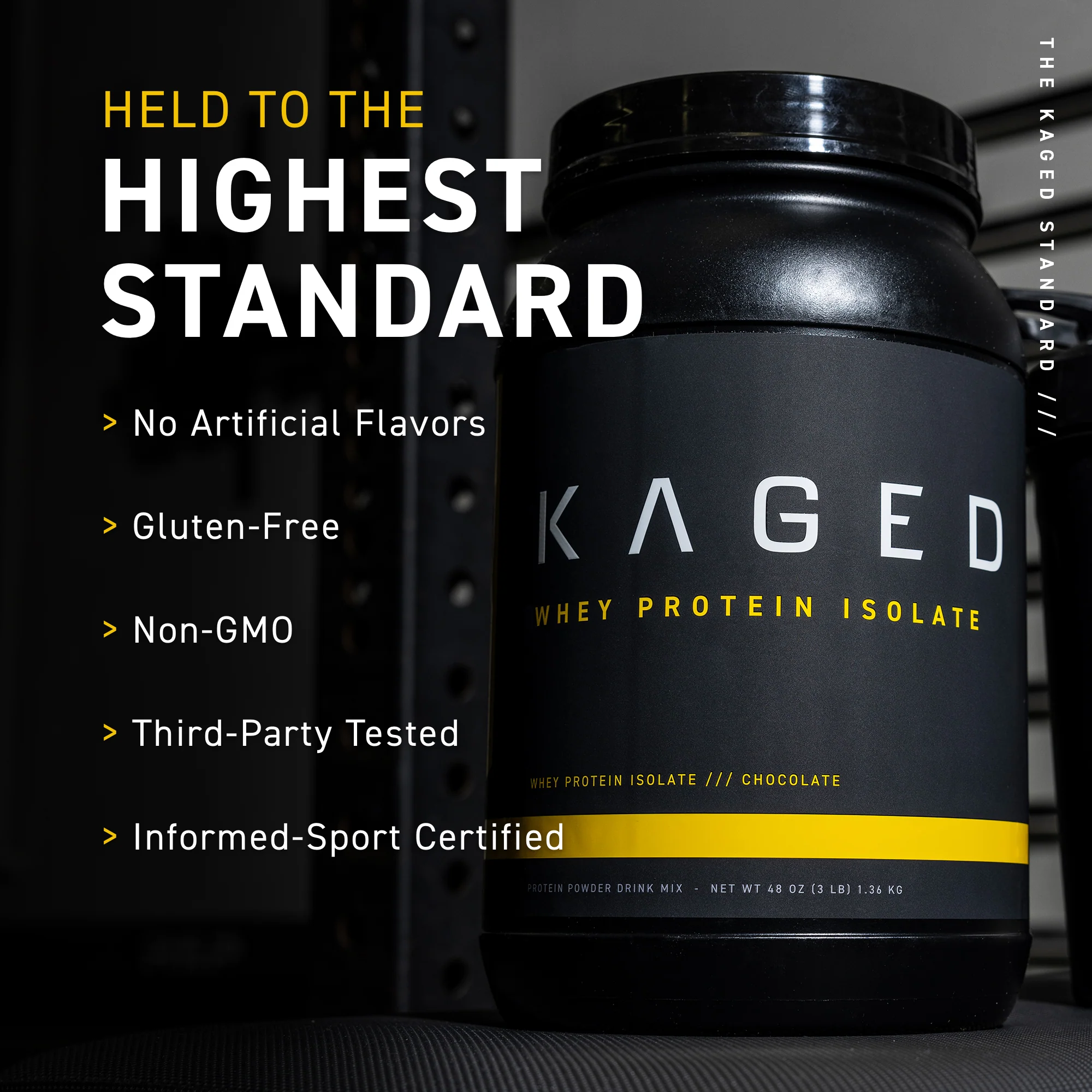Thực phẩm bổ sung đạm Whey Protein Isolate &quot;KAGED&quot; : Made in USA