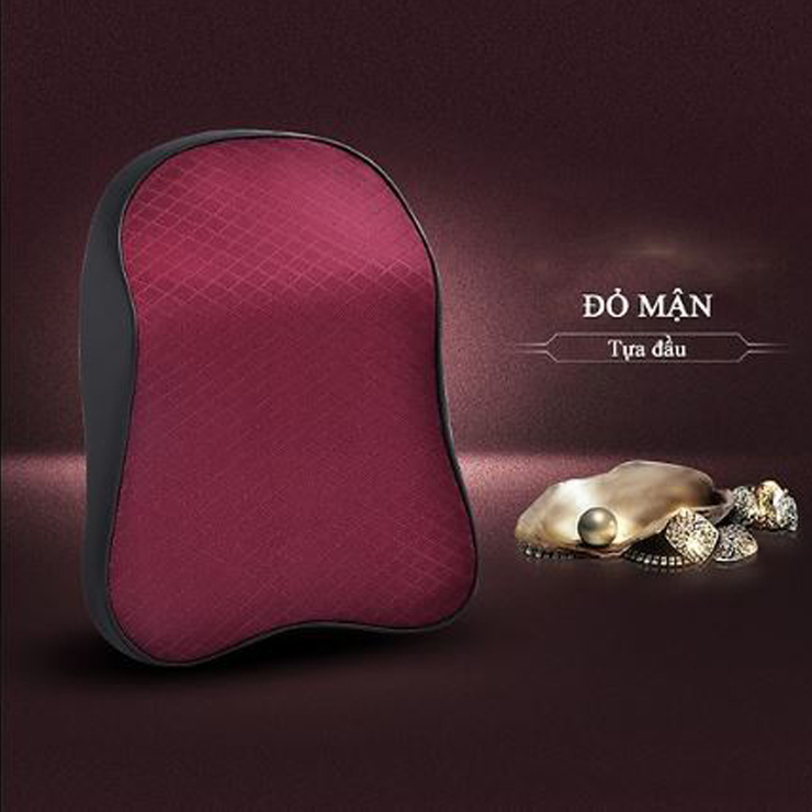 Bộ gối tựa đầu và tựa lưng ô tô bằng cao su non - Màu Be