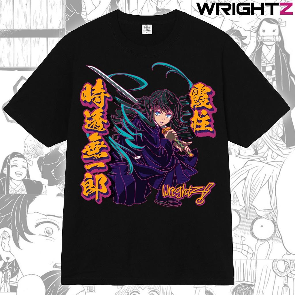 Áo thun Wrightz Hà Trụ Muichiro Tokito Demon Slayer Kimetsu no Yaiba Thanh gươm diệt quỷ anime manga cotton form rộng