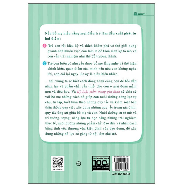 Kỷ luật mềm trong gia đình: Giáo dục trẻ 3 – 10 tuổi dành cho gia đình Việt - Bản Quyền