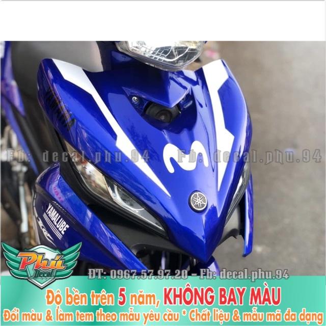 Tem rời Exciter 135 Movista Trắng xanh Gp