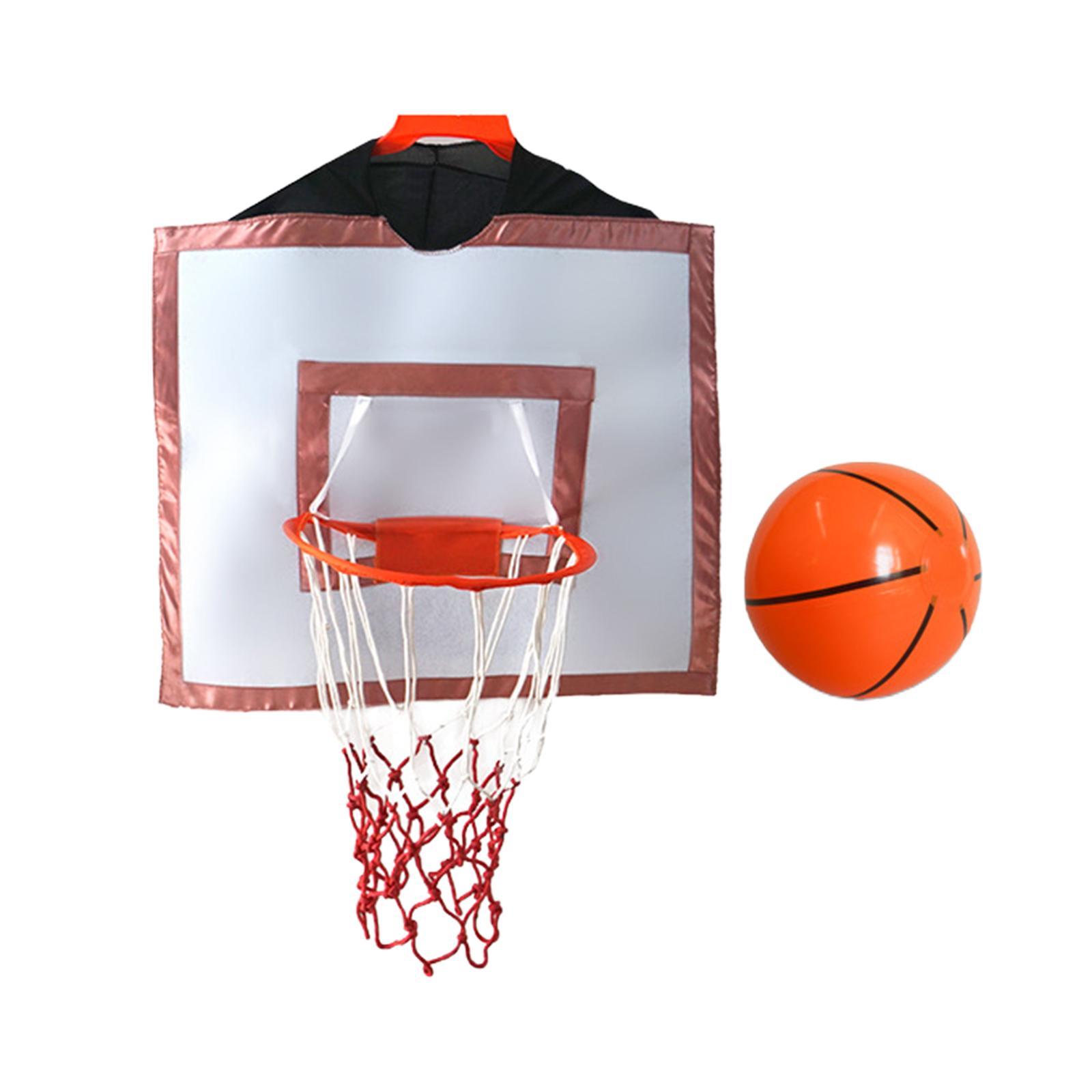 Wearable Basketball Hoop Basketball Props Costumes Clothing Toys Portable Basketball Rim Basketball Net for Boys Girls Adults Party Festival