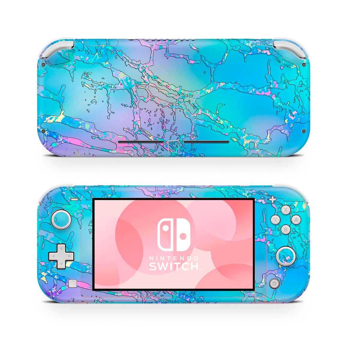 Skin decal dán Nintendo Switch Lite mẫu vân marble (dễ dán, đã cắt sẵn)