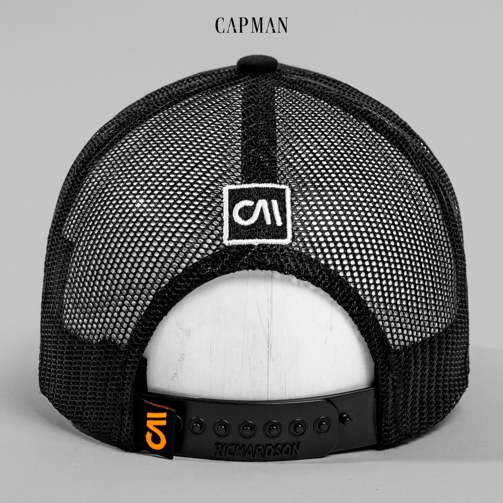 Mũ lưỡi trai thể thao CAPMAN CM142 Nothing màu đen phối lưới