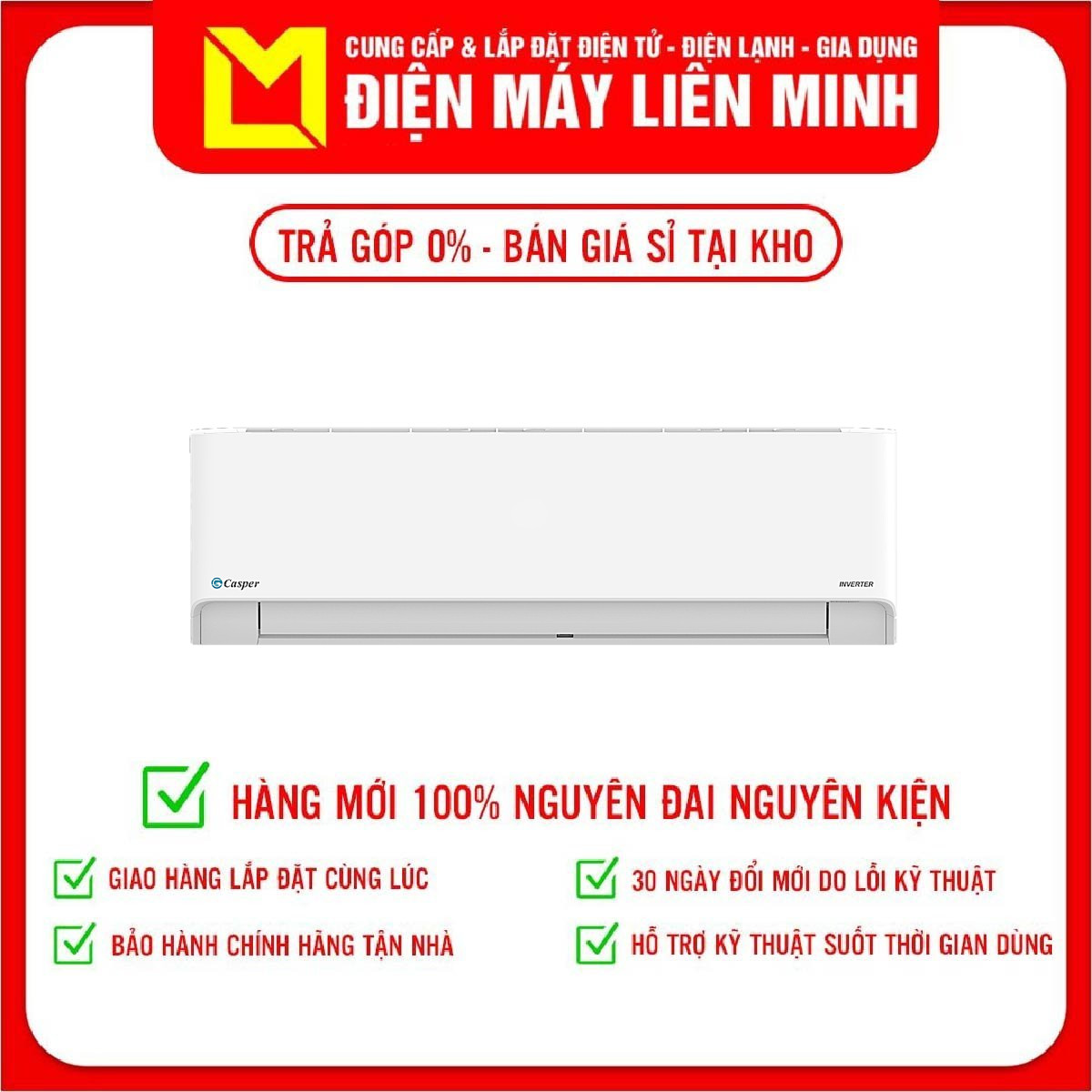 Máy Lạnh Casper Inverter 1 HP HC-09IA32 - Hàng chính hãng - Giao HCM và 1 số tỉnh thành