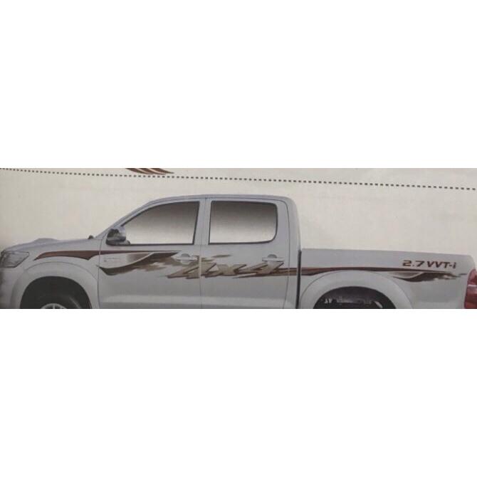 Combo 2 tem dán sườn xe bán tải, decal dán xe bán tải Triton, Navara, Colorado, Ford Ranger, BT50