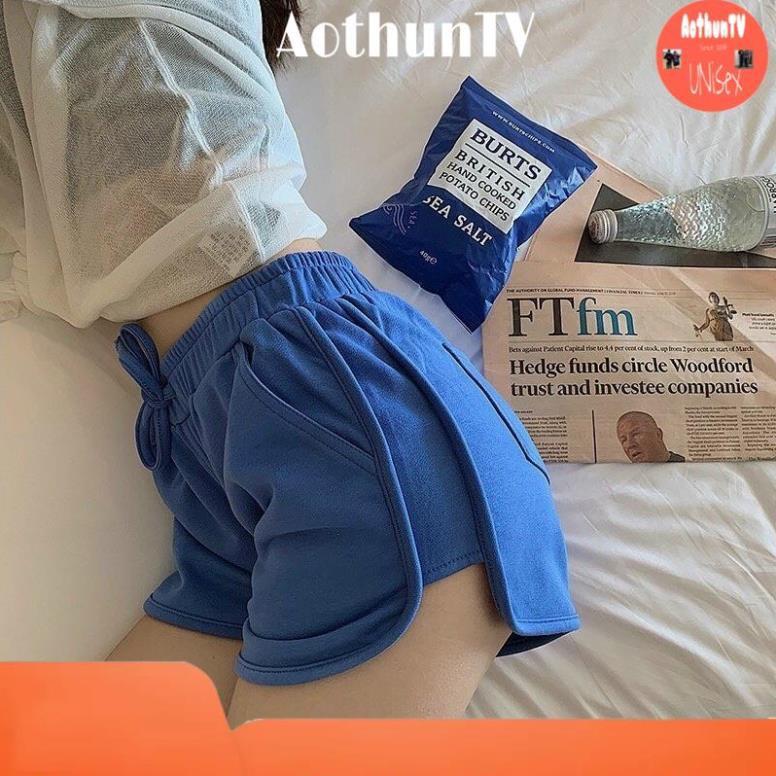 Quần Đùi Trơn Chất Da Cá- Quần Short Đùi Ulzzang