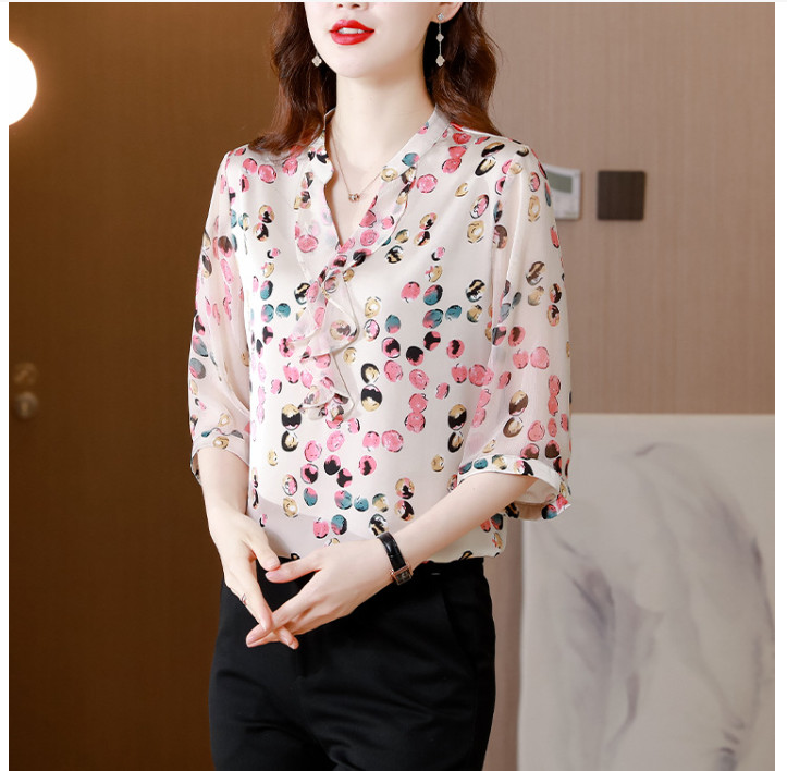 Áo sơ mi tay cộc nữ tay ngắn mùa hè mã 8533