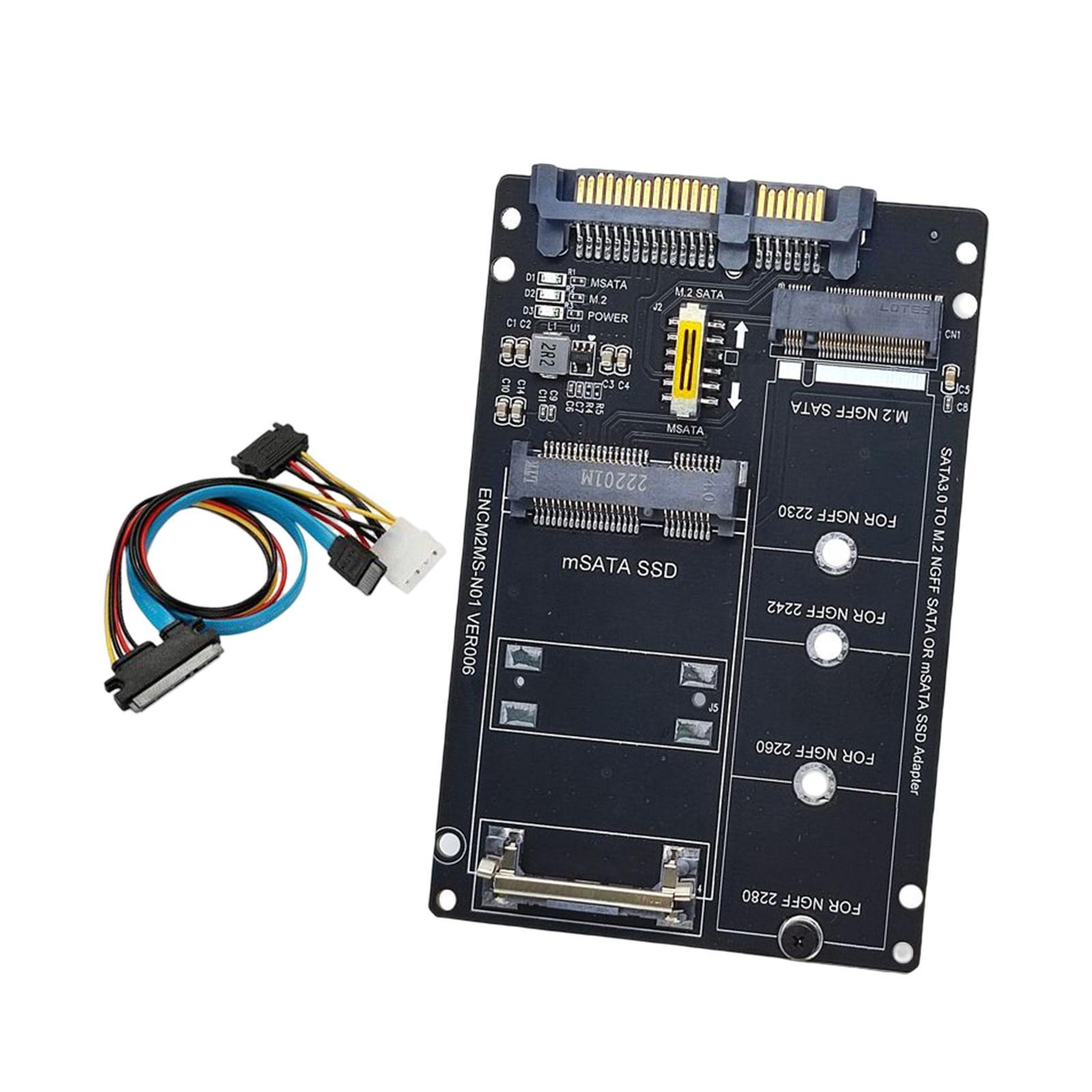 SATA22Pin Male to mSATA/M.2 Card Direct Replaces Spare Parts