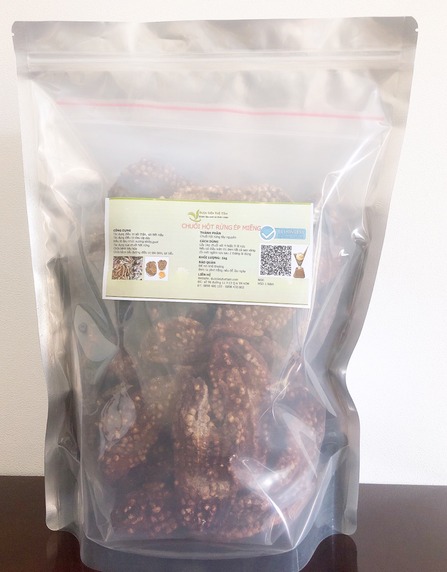 Chuối hột rừng Tây Nguyên ép miếng gói 1kg